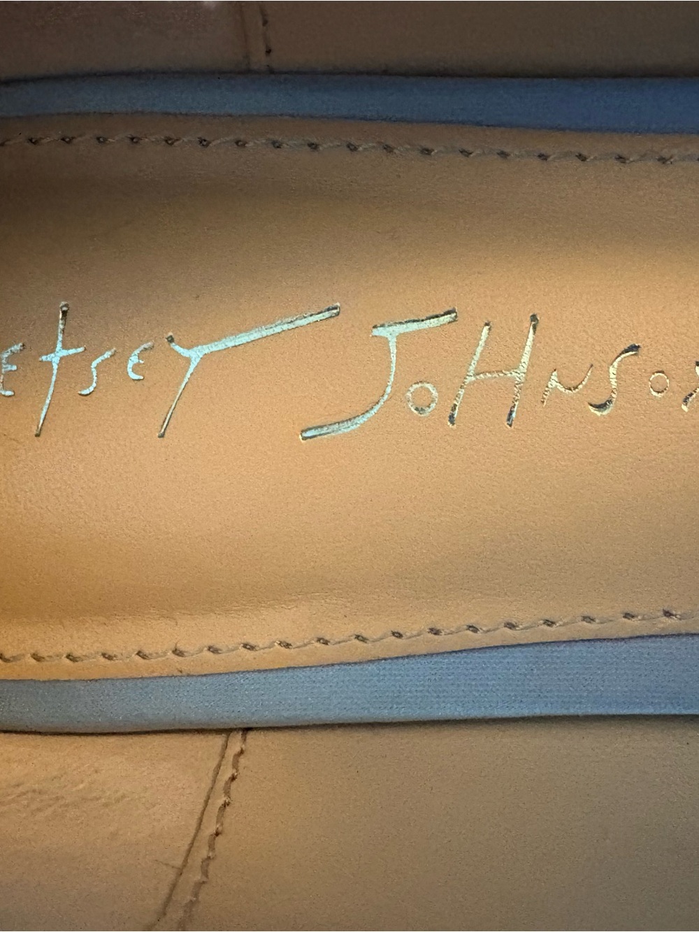 Betsey Johnson Light Blue Leather Ballet Flats - Picture 2 of 3
